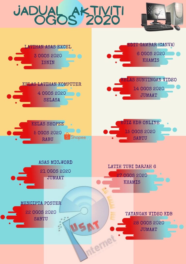 JADUAL AKTIVITI OGOS 2020